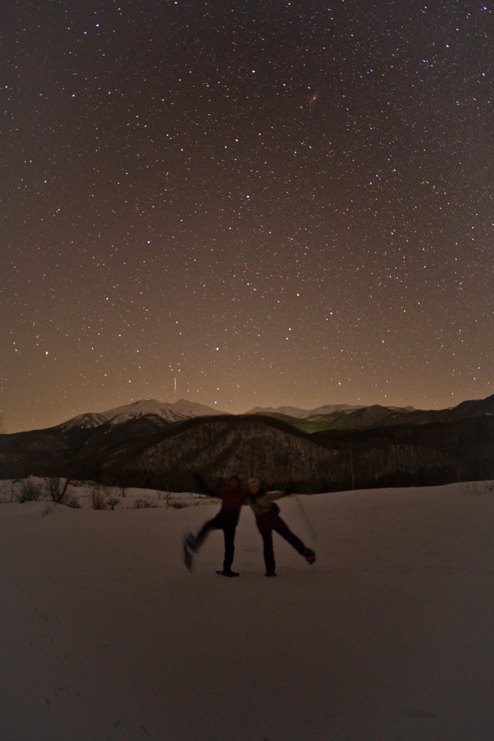 雪原に広がる、満天の星